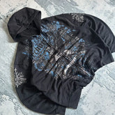 Hearujoy Affliction Gothic Hoodie Y2K New Retro Pattern Oversize Zipper Hoodie Hip Hop Street Casual Sweatshirt Personality Men clothing